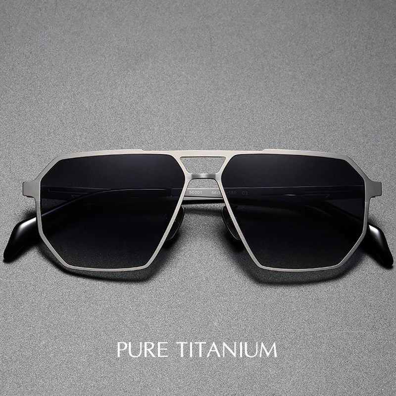 Stylish unisex polarized sunglasses with lightweight titanium frames, perfect for glare reduction