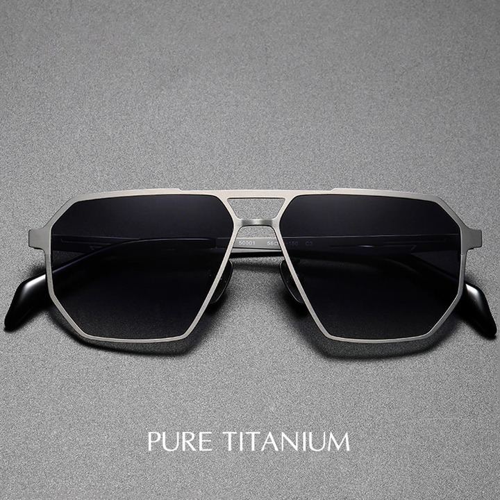 Stylish unisex polarized sunglasses with lightweight titanium frames, perfect for glare reduction