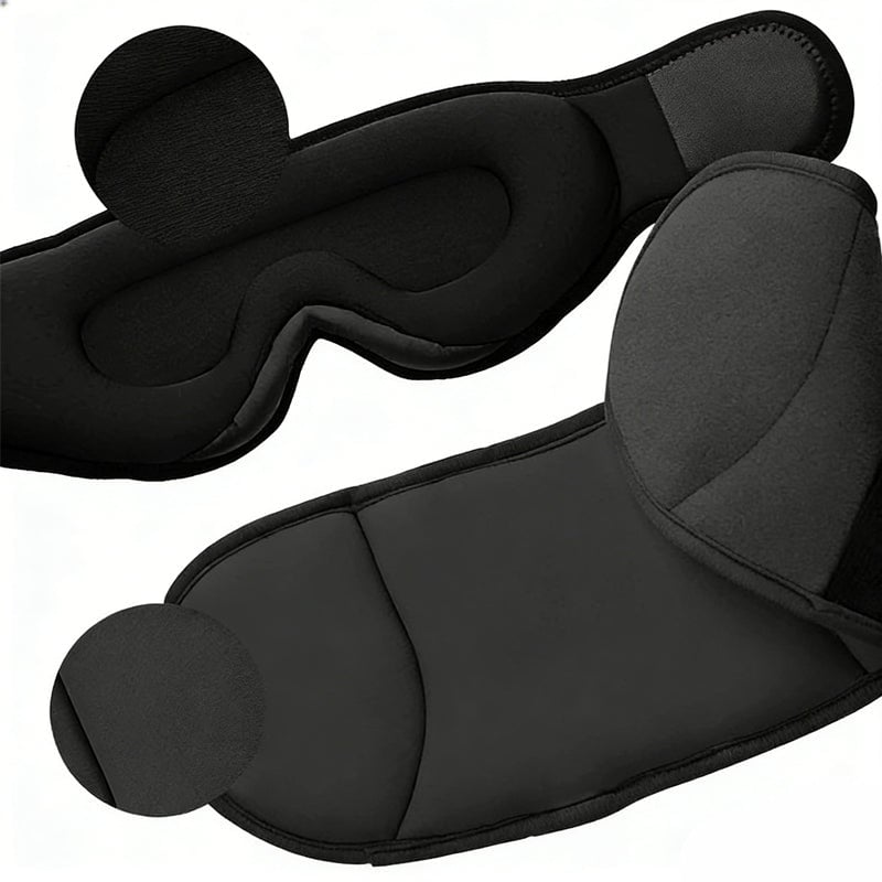 Premium travel comfort set: memory foam neck pillow with head support and eye mask included