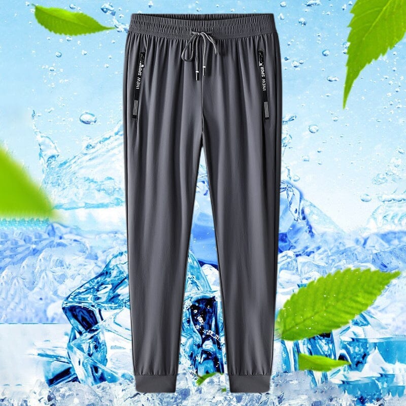 Model stretching in Unisex Quick Dry Lifestyle Pants, highlighting the unrestricted movement