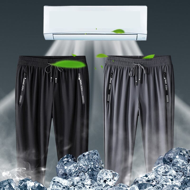 Unisex stretch athletic pants in navy, featuring a quick dry material for active comfort