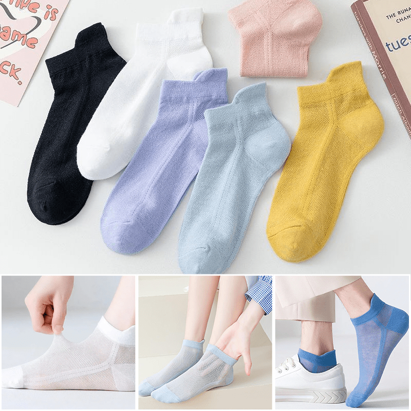 Unisex Ultra-Thin Liner No-Show Socks in white, perfect for discreet comfort and non-slip wear.