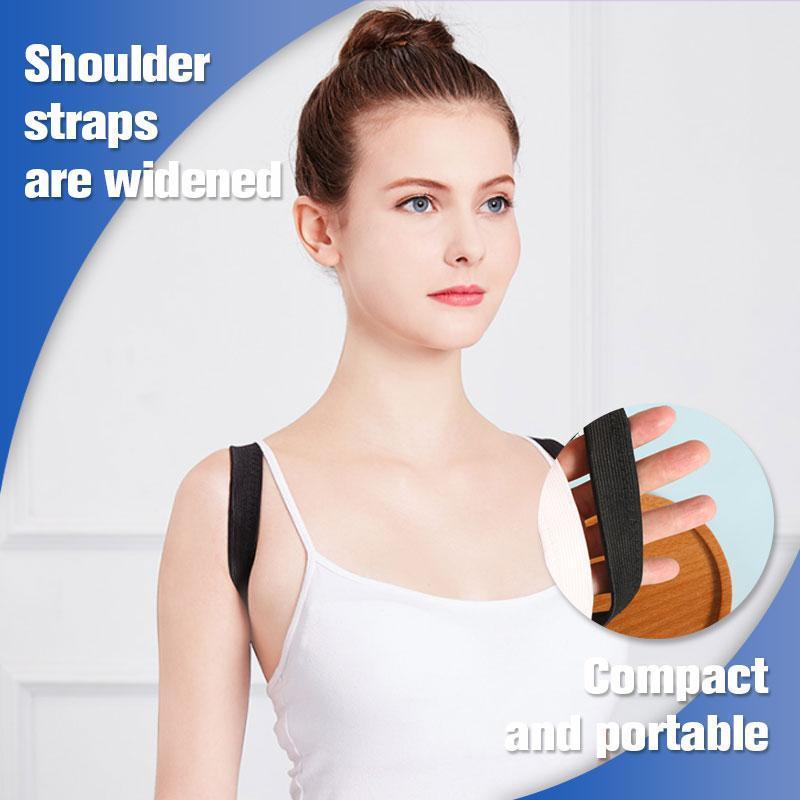 Unisex ultra-thin posture corrector brace for spine alignment and back support, front view
