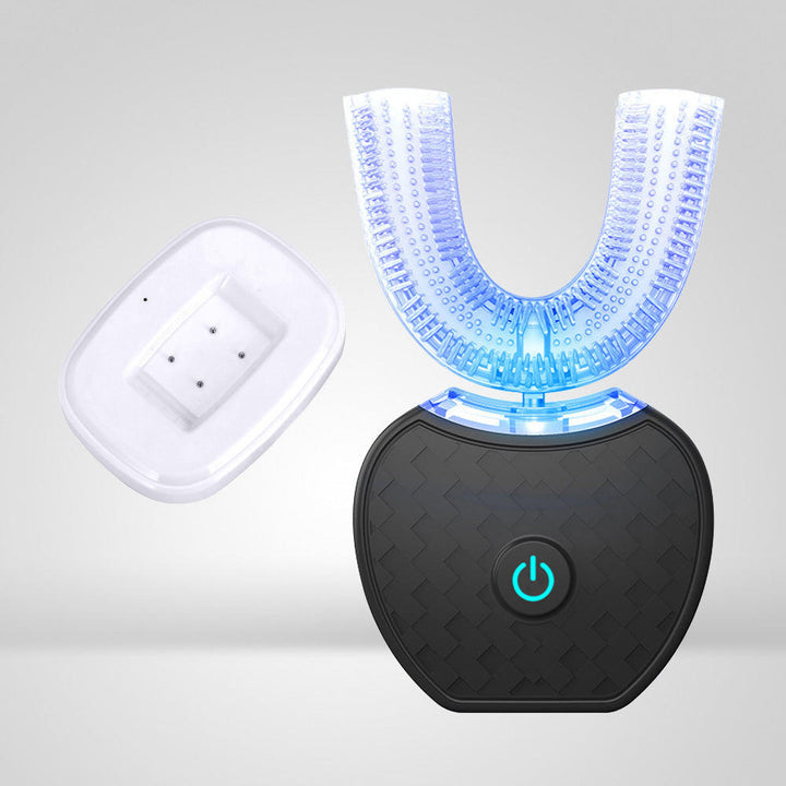 Rechargeable smart electric toothbrush with blue light for brighter teeth and better oral care.