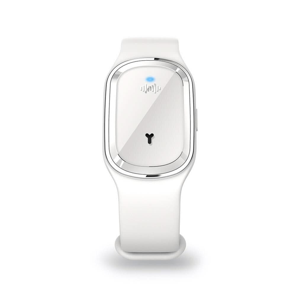 Discreet ultrasonic mosquito repellent bracelet. Chemical-free personal defense for any outdoor activity or travel.