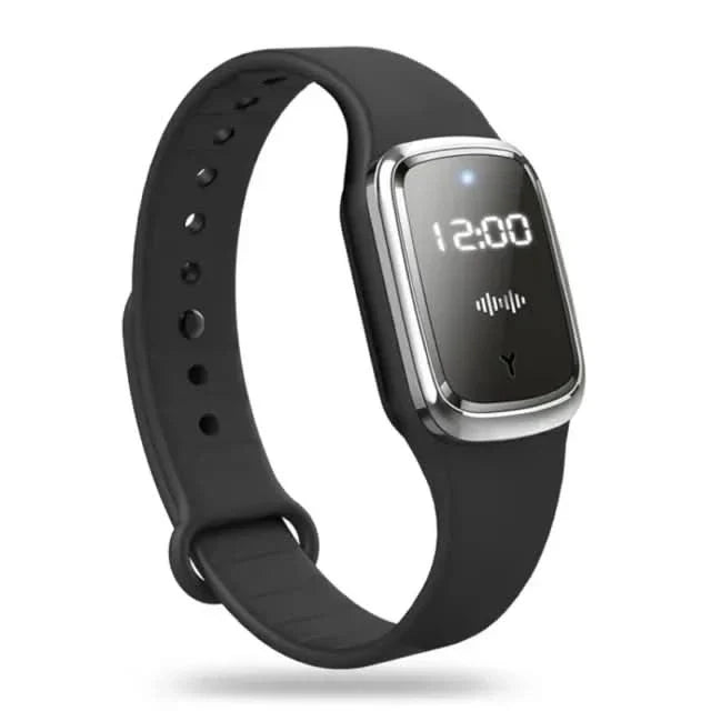 Enjoy the outdoors bite-free with a unisex ultrasonic mosquito repellent bracelet. Chemical-free insect protection.