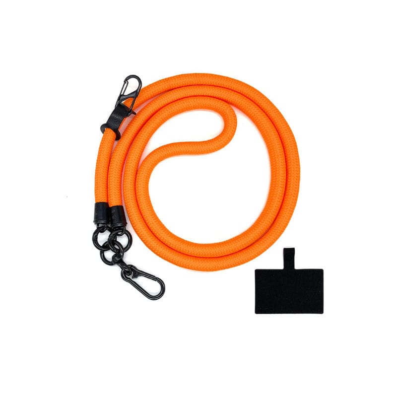 Male presenting a Universal Phone Crossbody Lanyard, emphasizing its unisex design and essential tech accessory.