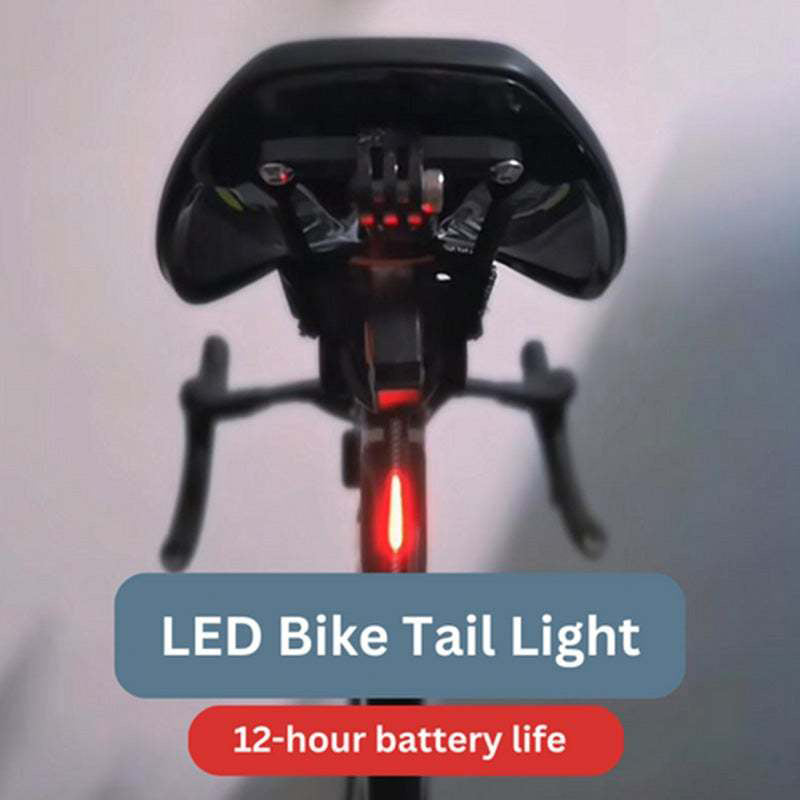 Compact USB rechargeable bicycle taillight, waterproof design for all weather cycling