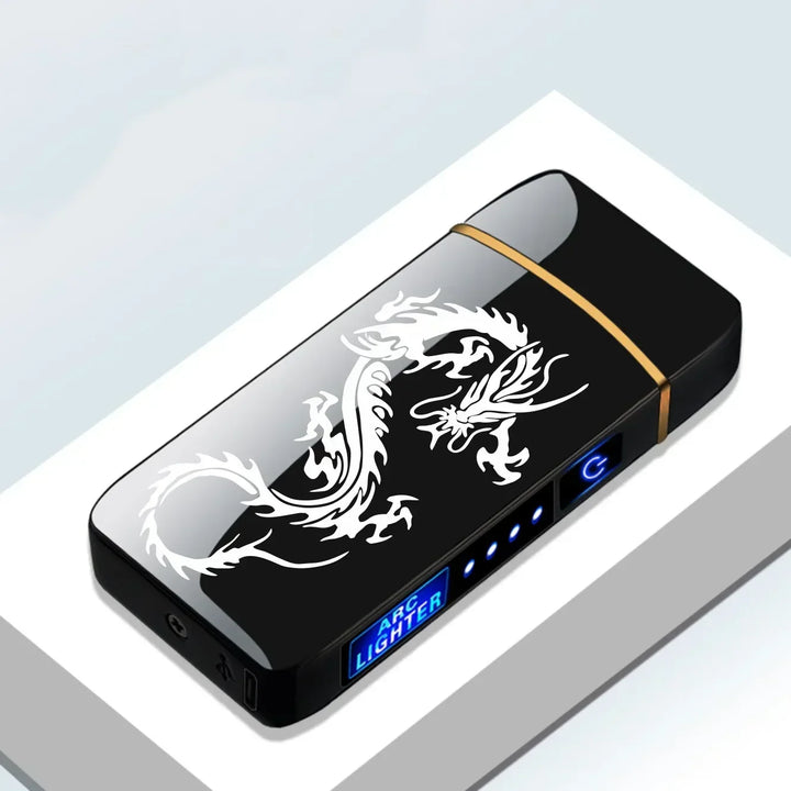 Versatile USB rechargeable plasma lighter. Windproof, flameless electric for cigars, pipes, candles.