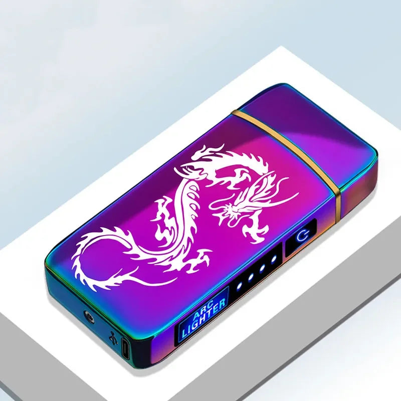 Upgrade to flameless! USB rechargeable plasma lighter, windproof electric arc, no fuel needed.