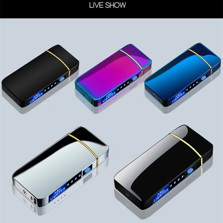USB rechargeable plasma arc lighter, perfect for candles. Windproof & flameless electric ignition.
