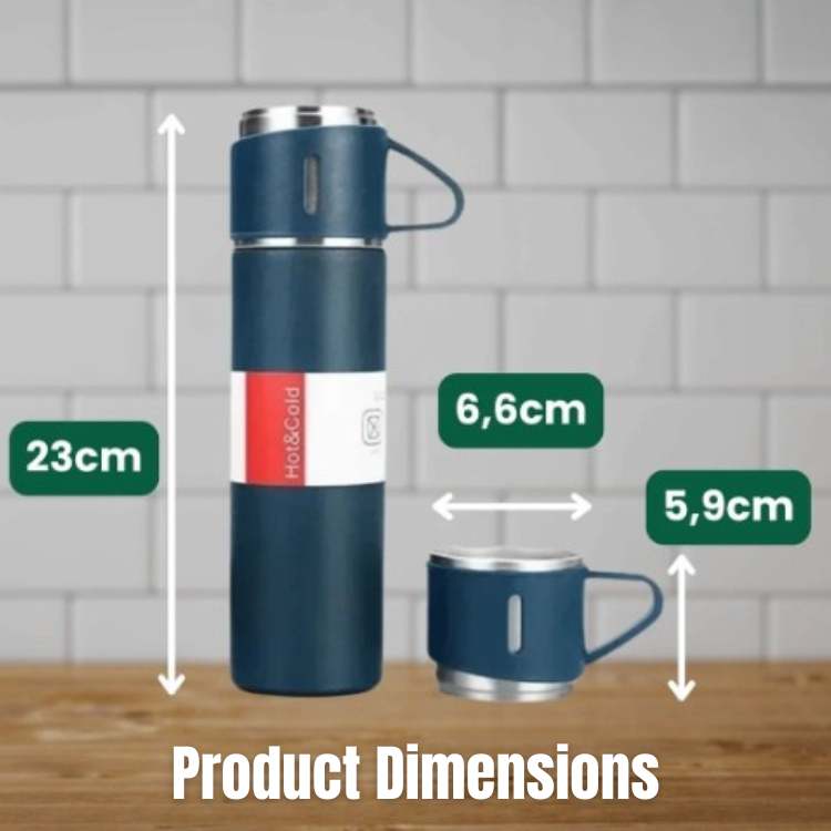 Premium stainless steel vacuum flask, insulated for hot/cold drinks. Reusable, eco-friendly drinkware.