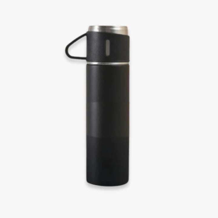Sleek unisex insulated stainless steel bottle. Vacuum flask keeps drinks hot/cold for gym or travel.