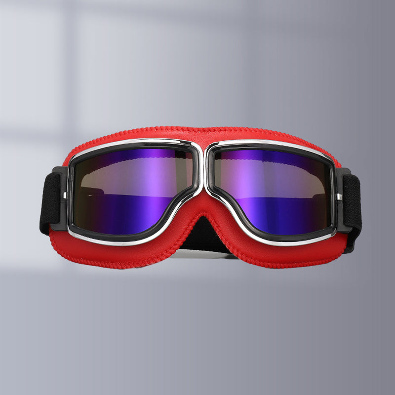 Authentic vintage motorcycle goggles, designed for a comfort fit and excellent visibility.
