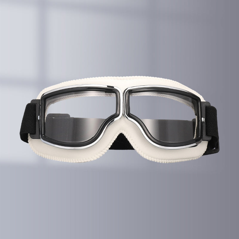 Unisex motorcycle goggles with anti-fog lenses, ideal for diverse riding conditions.