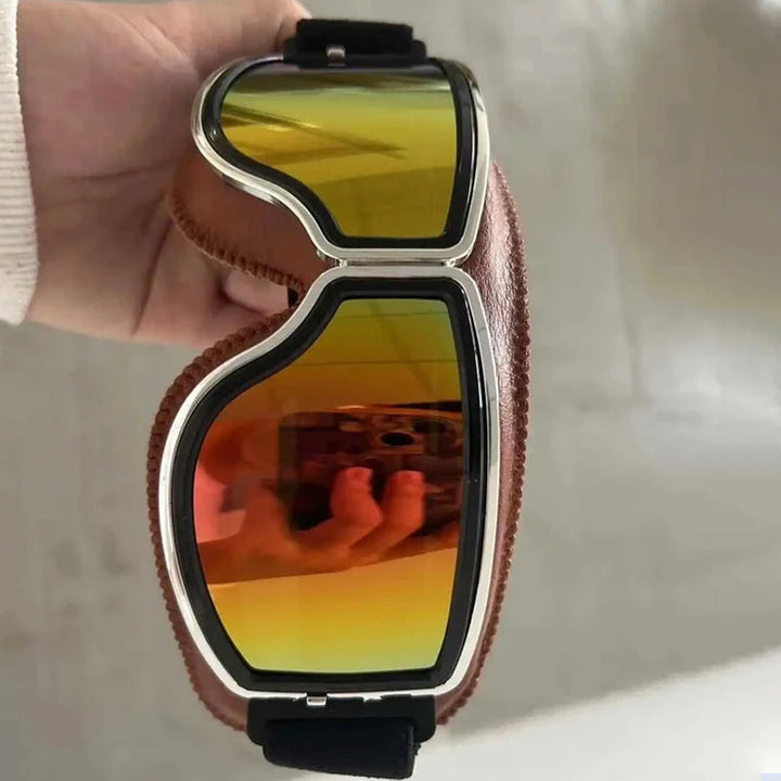 Durable unisex motorcycle goggles with enhanced UV and impact resistance.