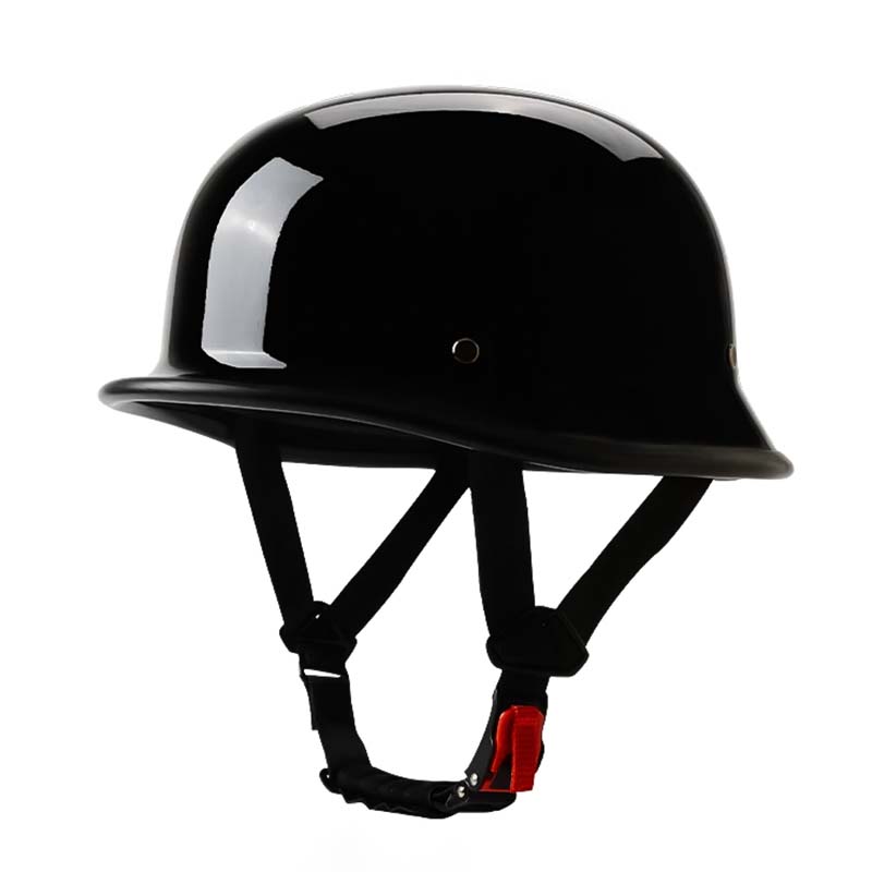 Unisex vintage open-face motorcycle helmet, ECE & DOT certified for riding safety.