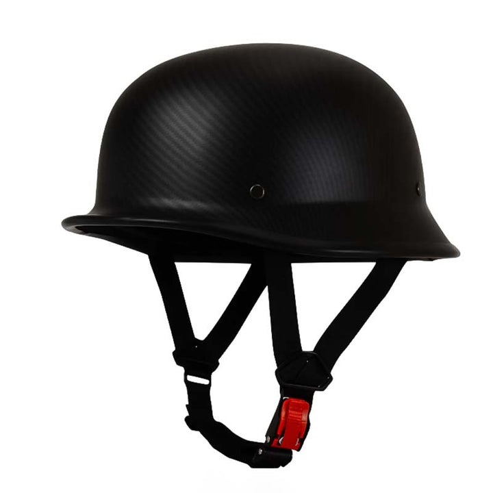 Open-face motorcycle helmet, vintage design, ECE DOT certified, unisex safety gear.
