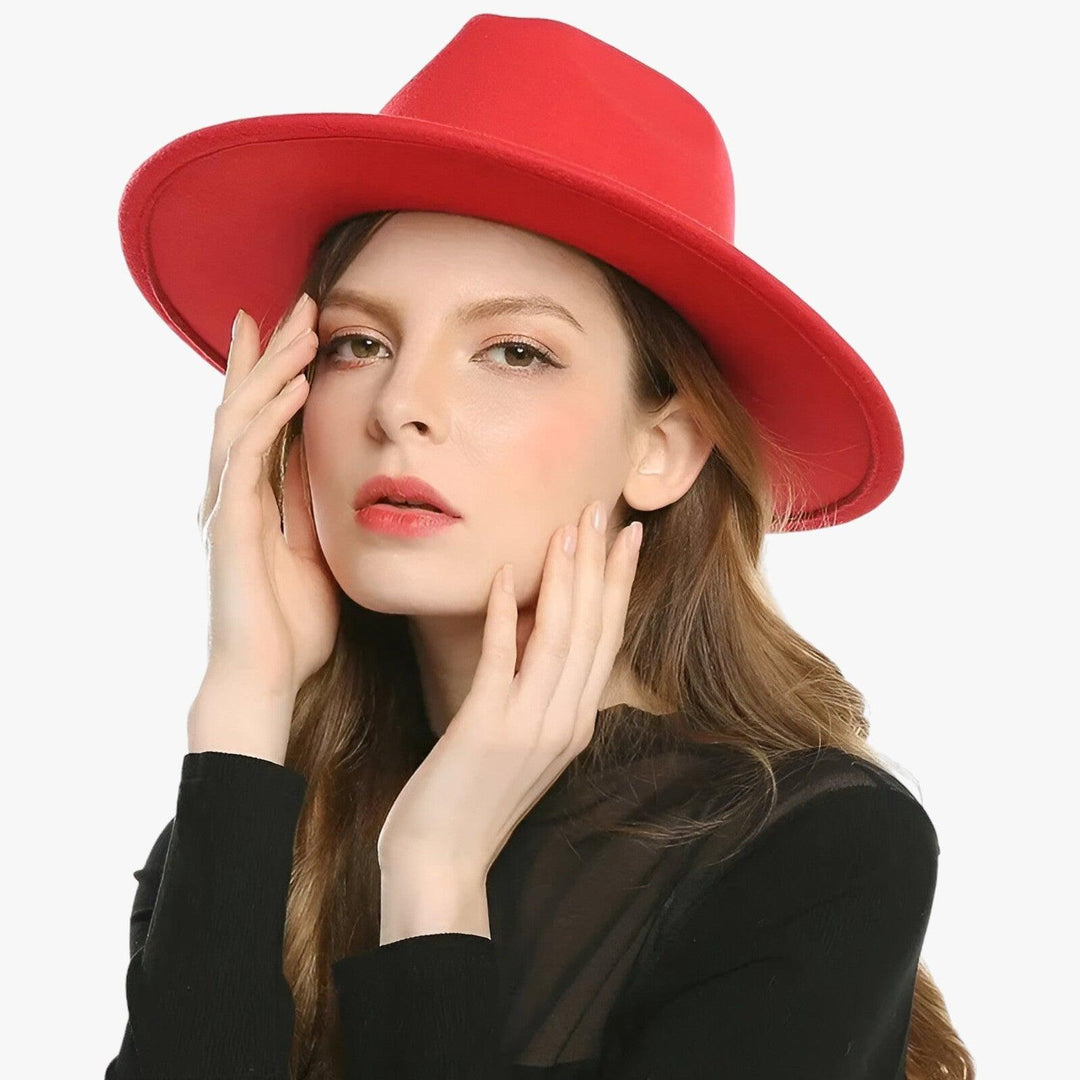 Beige Wool Felt Fedora, a timeless accessory for both men and women.