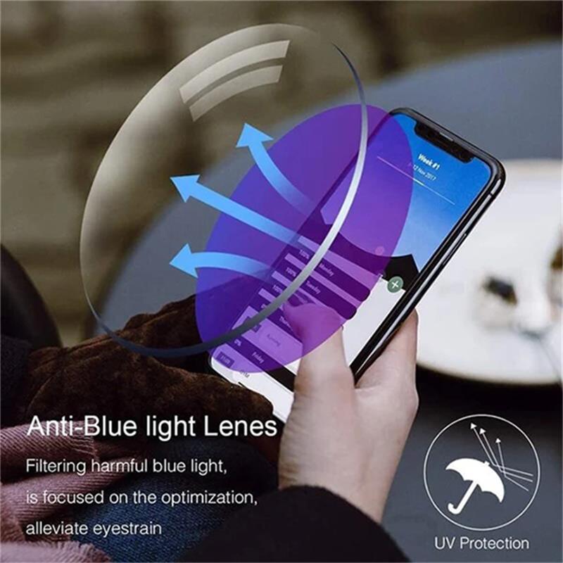 Comfortable VisionGuard unisex progressive lenses. Blue light filtering for all-day vision correction & protection.