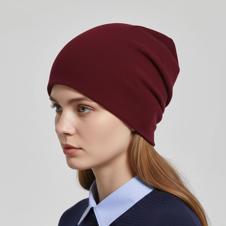 Stay warm with this stylish unisex slouchy beanie hat. Perfect cold weather headwear for casual outings & winter fashion.