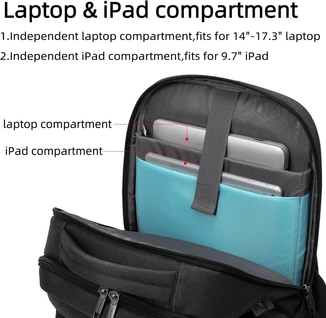 Durable anti-theft laptop bag, water-resistant, suitable for all weather.