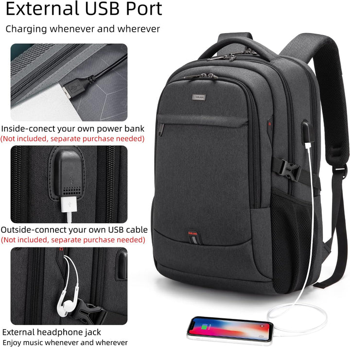 Durable unisex daily carry backpack, water-resistant with laptop compartment.