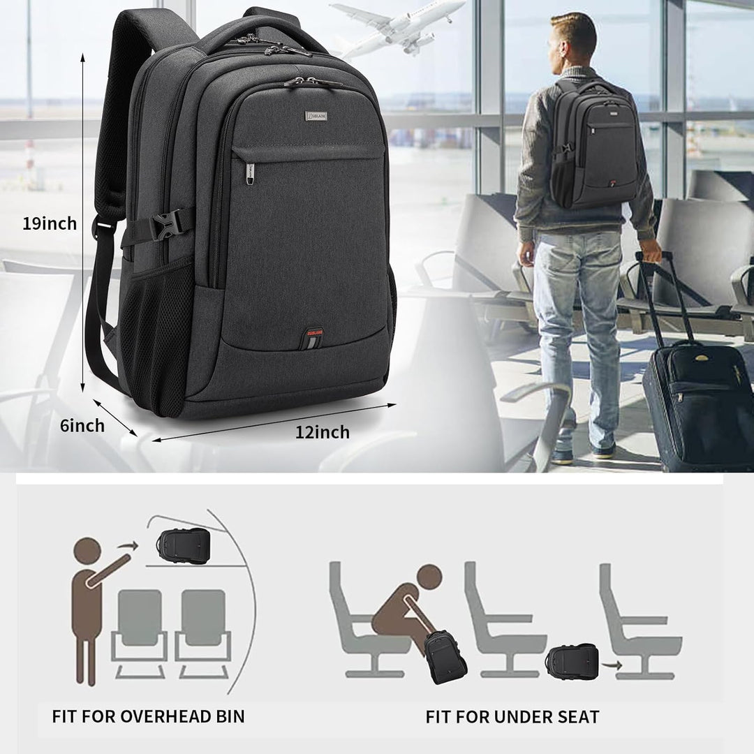 Stylish anti-theft travel backpack, water-resistant, with a hidden laptop pocket.
