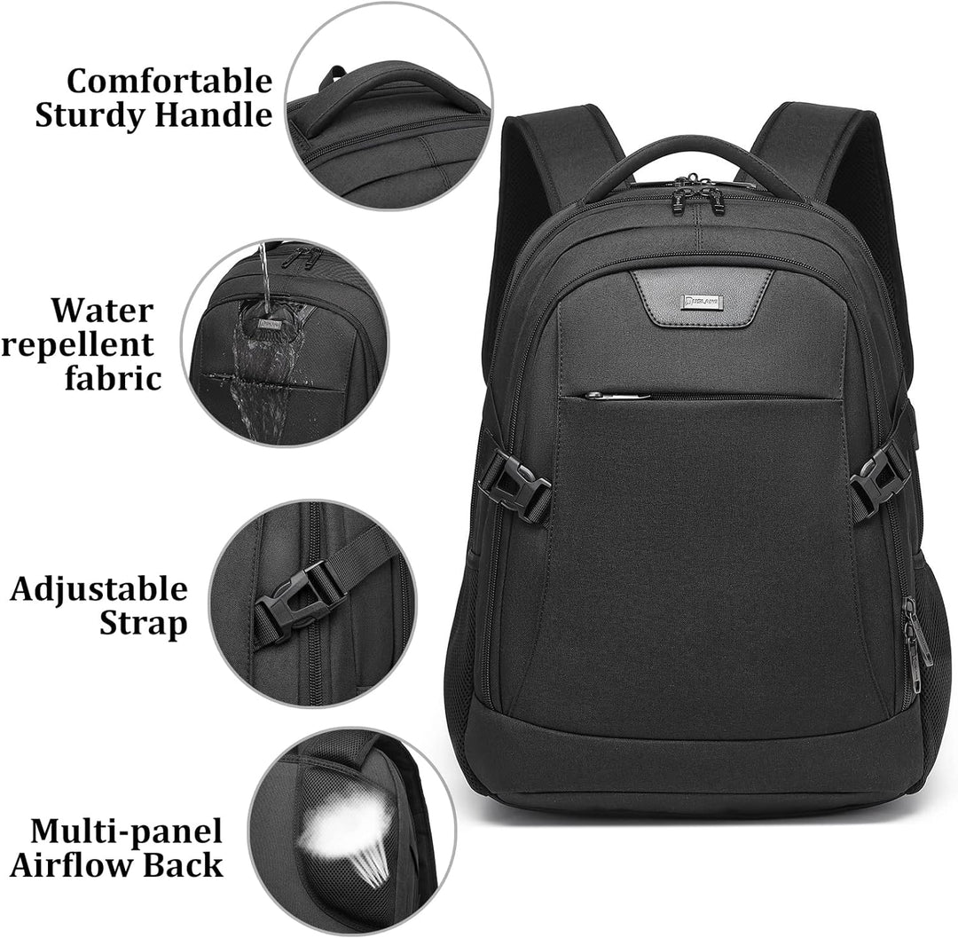 Unisex daily carry travel backpack, water-resistant, with a spacious interior.