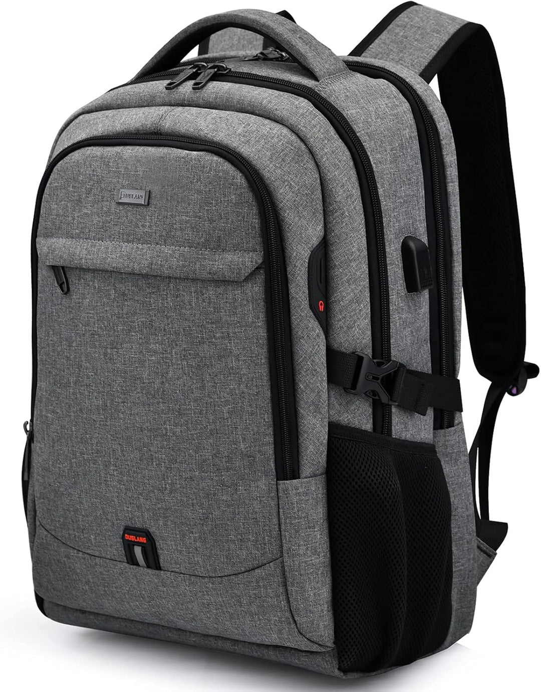 Anti-theft commute backpack, water-resistant, with easy access to essentials.