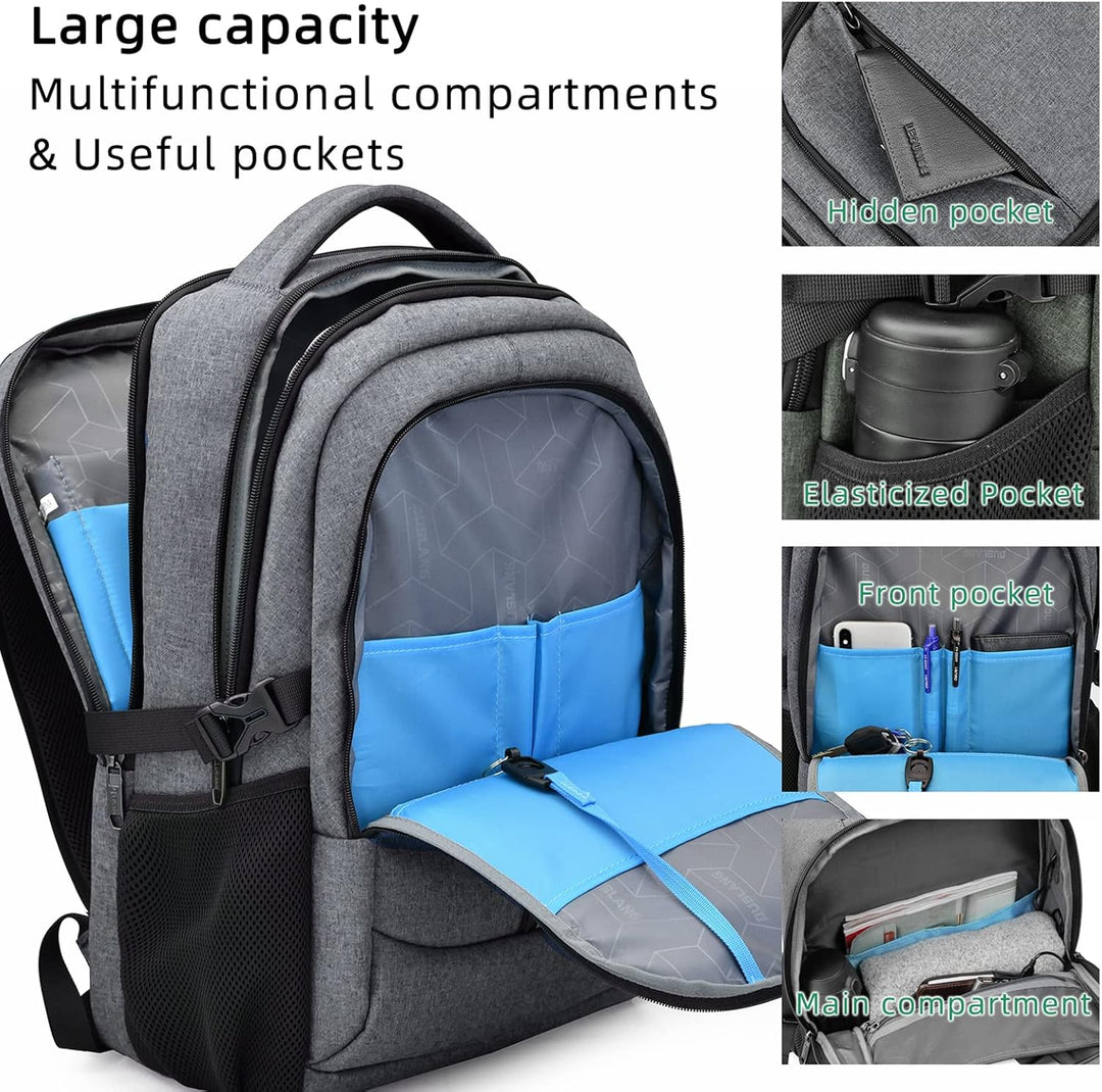 Student travel backpack, water-resistant, with a secure laptop and tablet sleeve.