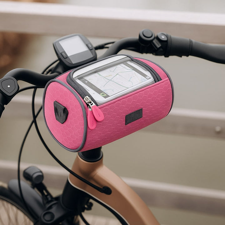 Keep your phone safe & accessible with this waterproof touchscreen bicycle handlebar bag.