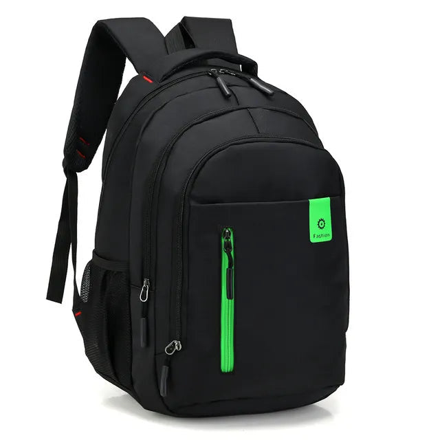 Student-friendly multi-compartment waterproof backpack, unisex and stylish for campus life.