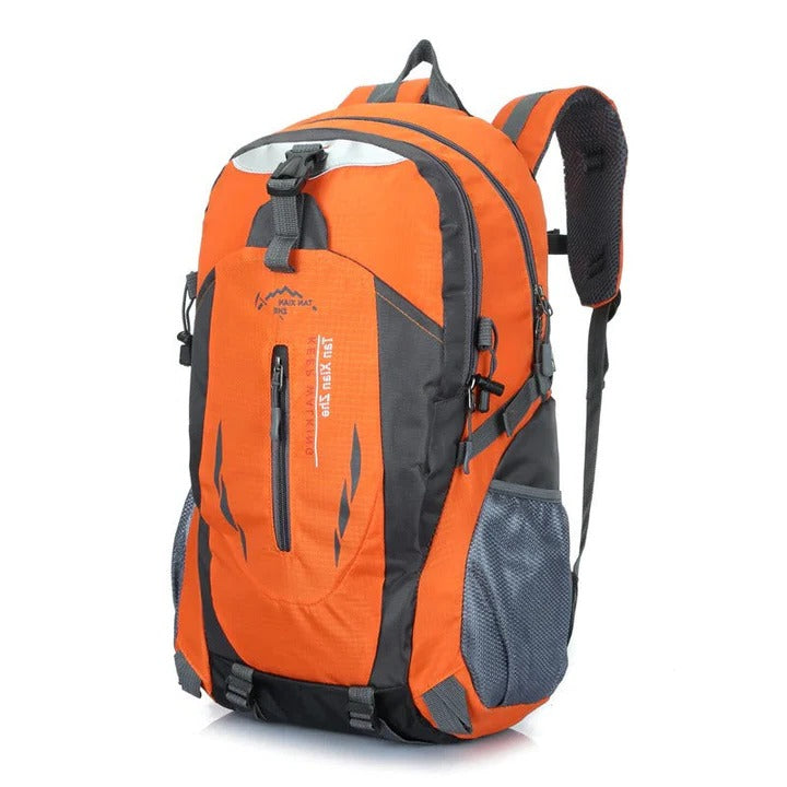 Durable waterproof nylon backpack for hiking & camping. Unisex design, lightweight for all your outdoor gear.