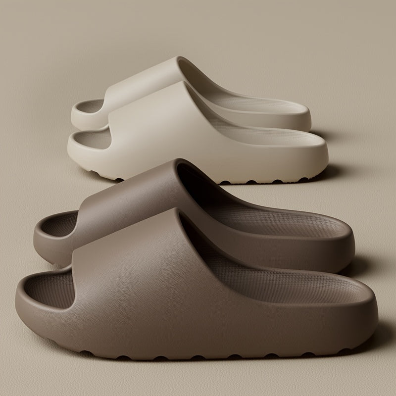 Unisex waterproof open toe EVA slippers for all-day comfort, ideal for indoor/outdoor casual wear.