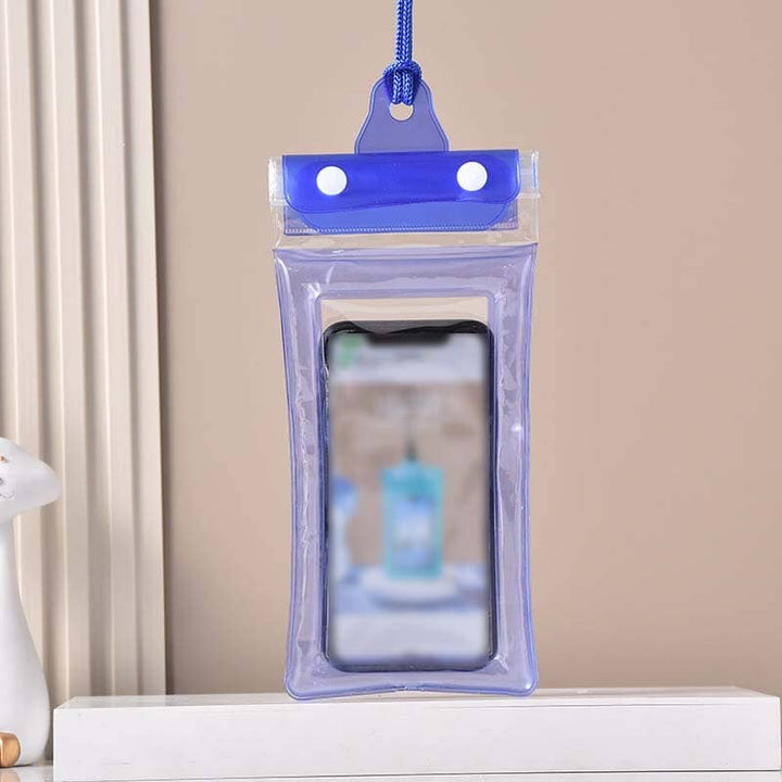 Unisex waterproof phone dry pouch with adjustable lanyard, for all water adventures