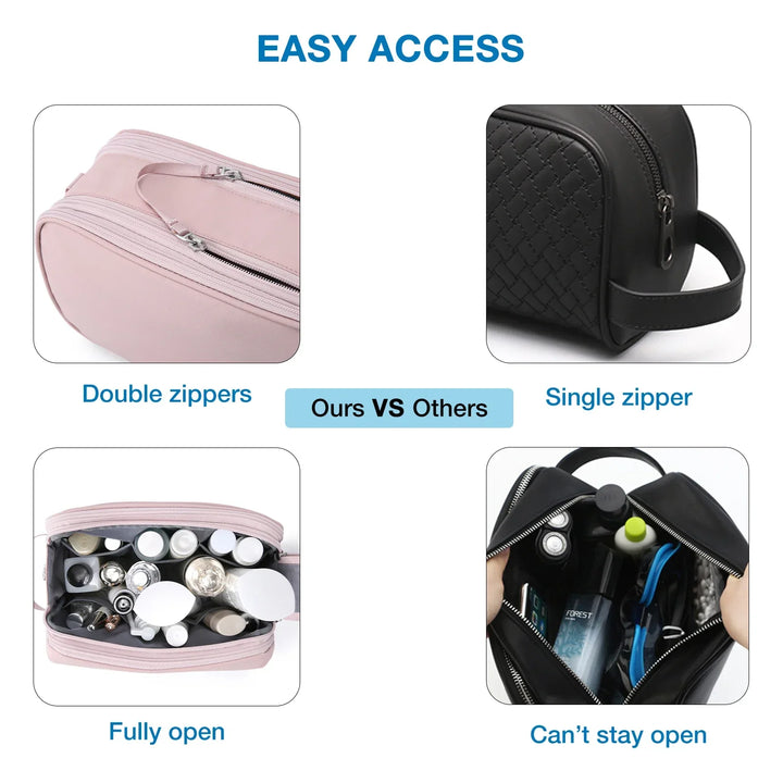 Durable waterproof gym bag organizer for toiletries, suitable for men's & women's grooming kits.