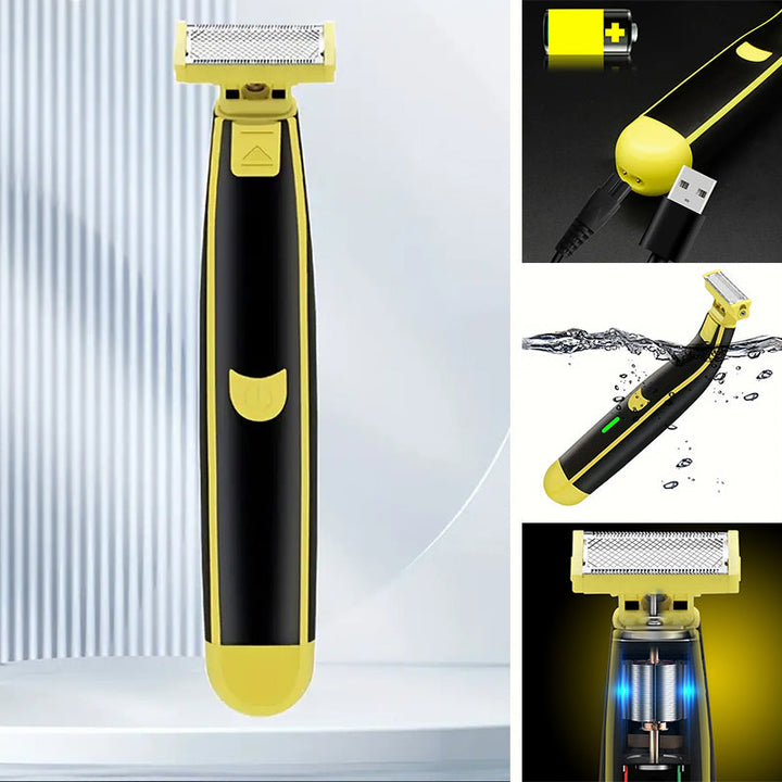 Unisex Wet & Dry Electric Body Shaver, rechargeable, waterproof for personal care