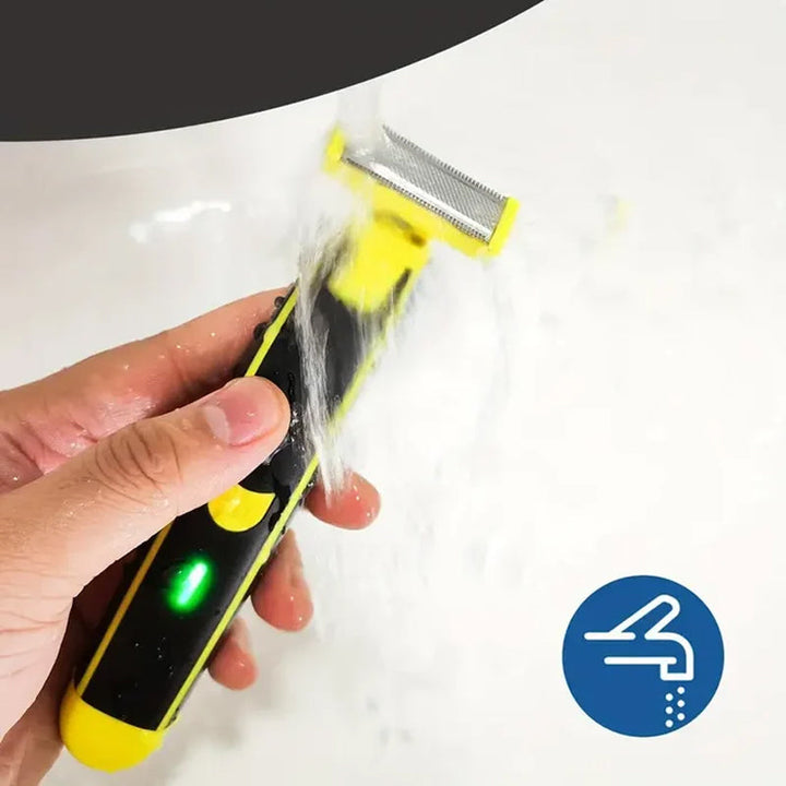 Detail of the non-slip grip on the Unisex Wet & Dry Electric Body Shaver