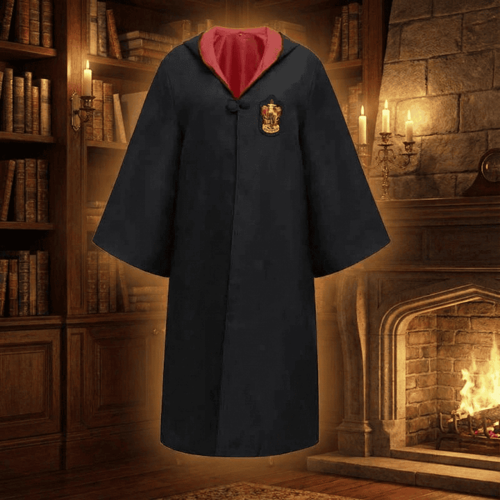 Unisex wizard robe & costume set for kids & adults. Perfect for cosplay, Halloween, or dress-up parties.
