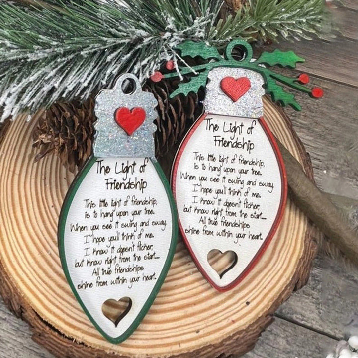 Unisex wooden friendship ornament, 'Best Friends' carved, perfect thoughtful gift for best friends