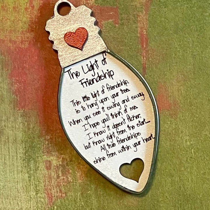 Unisex wooden friendship ornament, a heartfelt keepsake, perfect present for lifelong friends