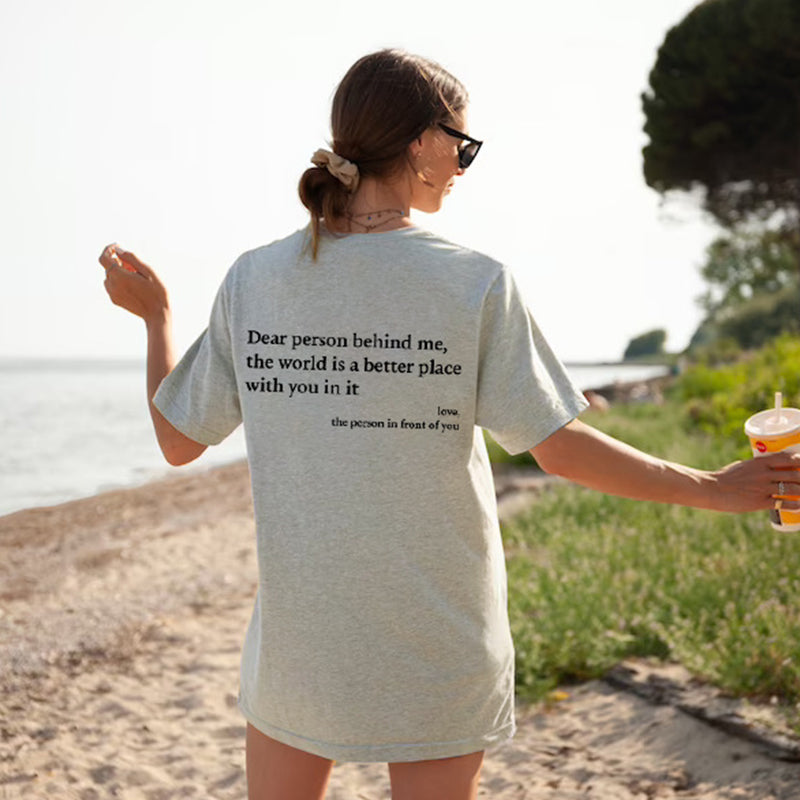 Inspirational 'You Are Enough' cotton tee with a focus on the meaningful text.