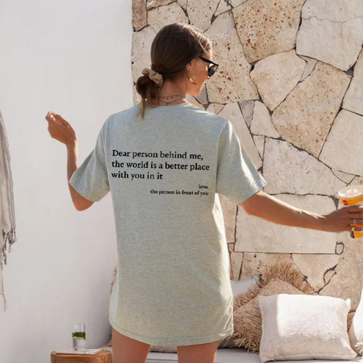 Unisex casual white t-shirt with 'You Are Enough' text, a perfect mental health gift.