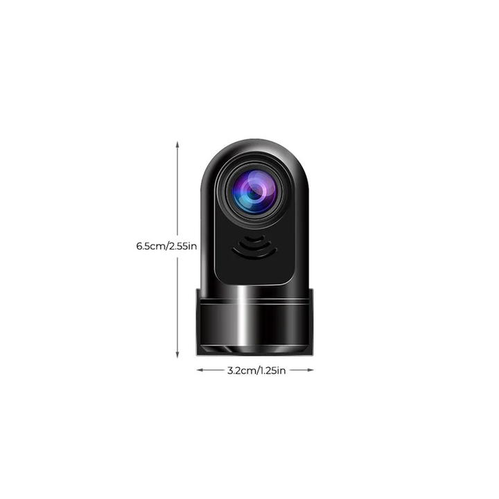 User interface of a 1080P HD dash cam showing time, speed, & location, for comprehensive monitoring