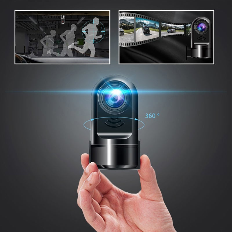 Compact 1080P HD dash cam for car, featuring ADAS & parking monitor functions for enhanced security