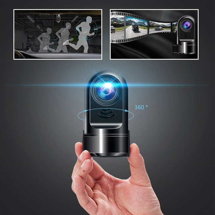 Compact 1080P HD dash cam for car, featuring ADAS & parking monitor functions for enhanced security