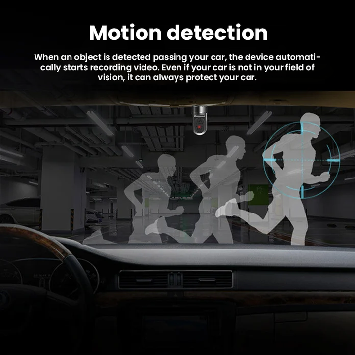 Universal 1080P HD car recorder displaying navigation interface & ADAS warnings on screen