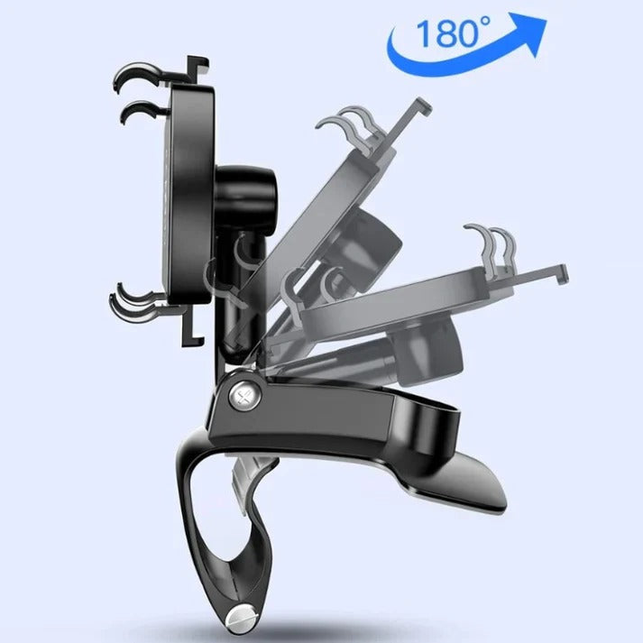 Hands-free universal car phone mount, 360° adjustable for safe driving. Essential vehicle tech & mobile accessory.