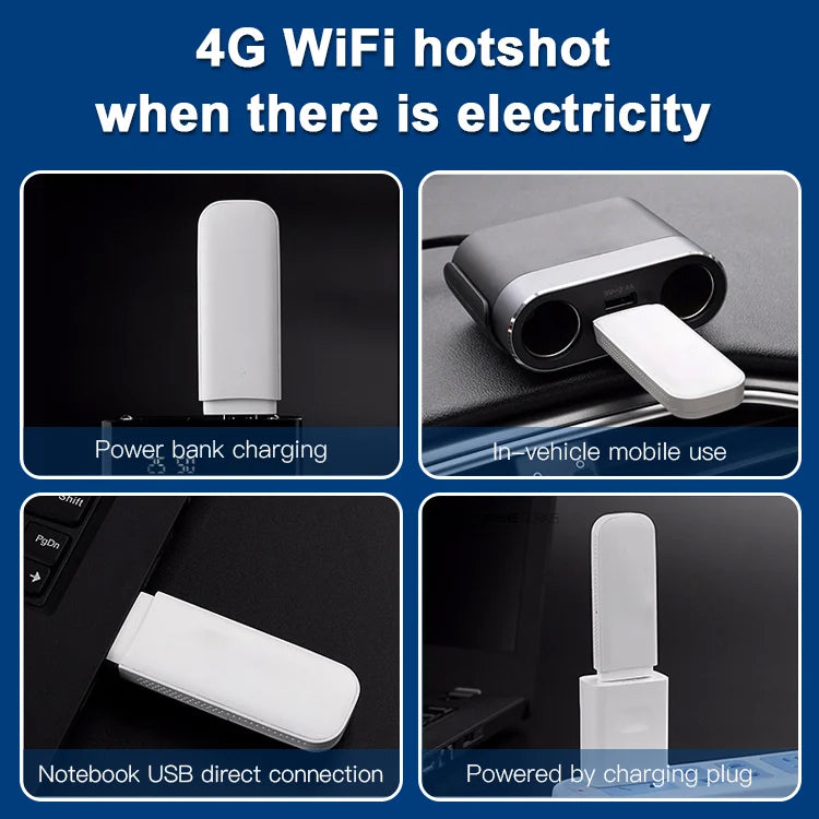 Universal 4G LTE wireless router, a compact solution for mobile internet and Wi-Fi access.